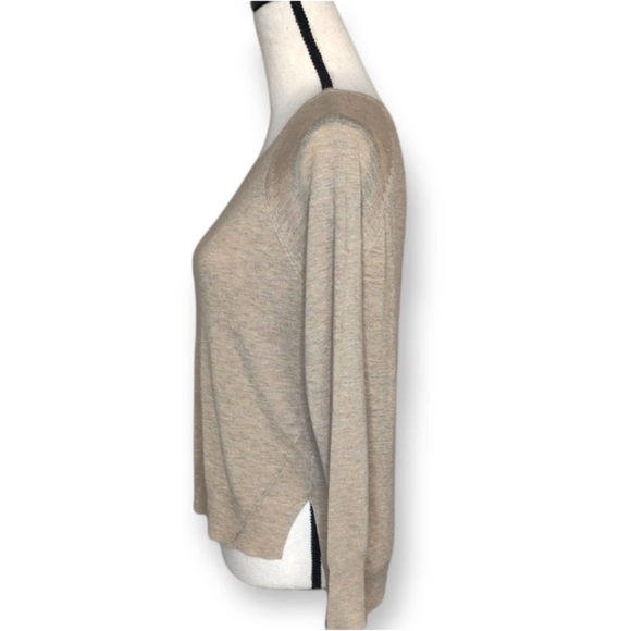 Zara high-low Raglan tan sweater - Picture 3 of 7